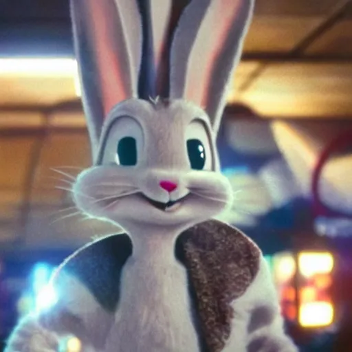 Image similar to bugs bunny screenshot from marvel movie