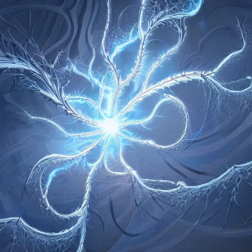 Image similar to fantasy art hyper realistic ai created interesting bizarre fractal lightning storm fantastic art award winning best ultra detailed magnificent