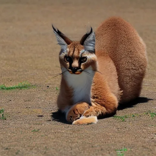 Prompt: cute fluffy caracal