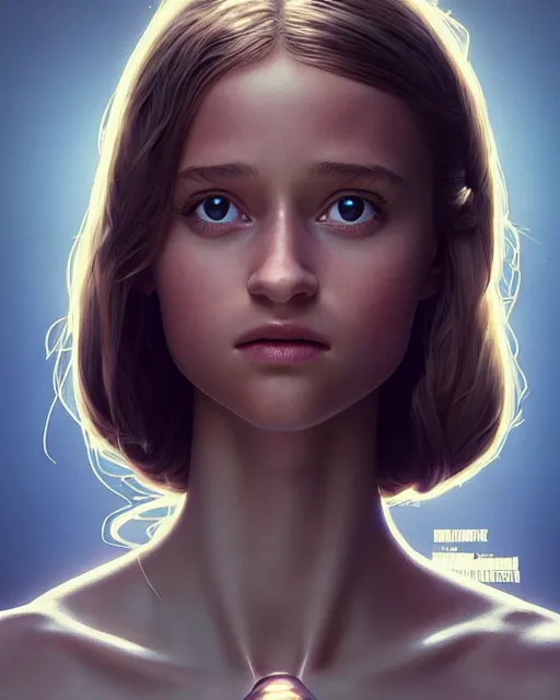 Image similar to weta disney pixar movie still head and torso portrait photo of young alicia vikander as thoughtful white plastic cyborg girl by pixar, by weta, wlop, ilya kuvshinov, rossdraws, artgerm, latex, iridescent, bright morning, anime, liosh, mucha