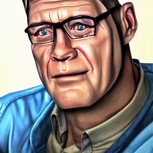 Prompt: king of the hill, Hank hill, photorealistic, portrait, hyper realistic.