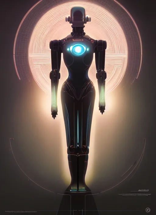 Prompt: symmetry!! android robot, tech wear, scifi, glowing lights!! intricate elegant, highly detailed, digital painting, artstation, concept art, smooth, sharp focus, illustration, art by artgerm and greg rutkowski and alphonse mucha