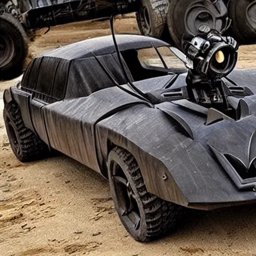 Image similar to mad max style bat mobile