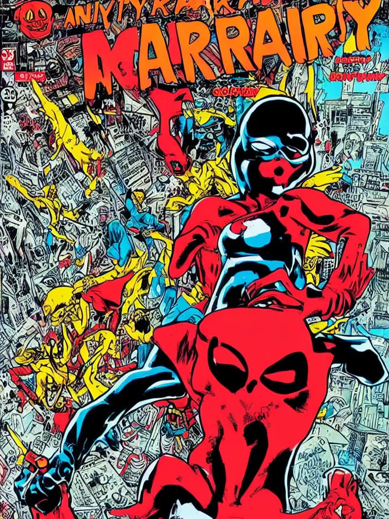 Image similar to Anarky comic book cover by Todd McFarlane