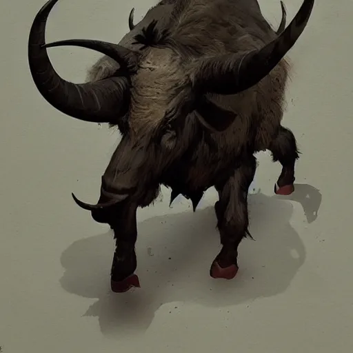 Image similar to 🐃🦅, Greg rutkowski, Trending artstation, cinematográfica, digital Art