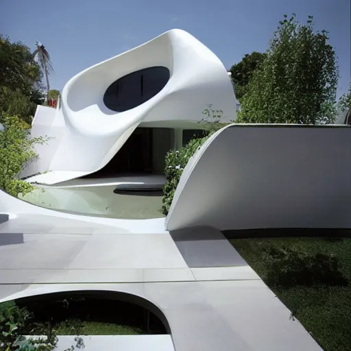 Image similar to house designed by zaha hadid