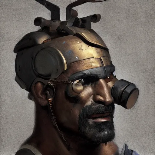 Image similar to ! dream artwork of a tv - headed muscular blacksmith man with a tv on his head, cool style, concept art, super detailed, 4 k hd, trending on artstation, digital painted, low contrast, made by greg rutkowski and viktoria gavrilenko