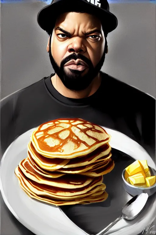 Prompt: ice cube cooking pancakes animation pixar style, by magali villeneuve, artgerm, jeremy lipkin and michael garmash, rob rey and kentaro miura style, golden ratio, trending on art station