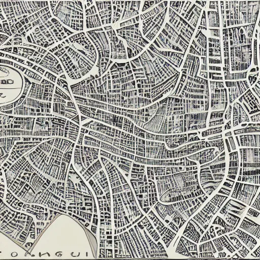 Prompt: very detailed, intricate, artsy, grotosque, jakarta map in the style of claire brewster