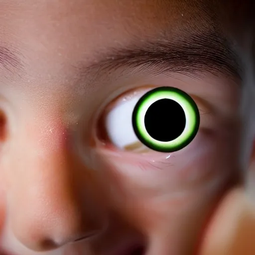 young boy with big googly eyes, Stable Diffusion