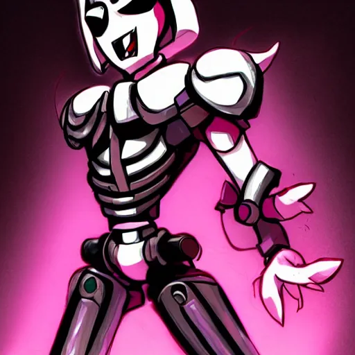 Prompt: mettaton from undertale in the style of yoji shinkawa