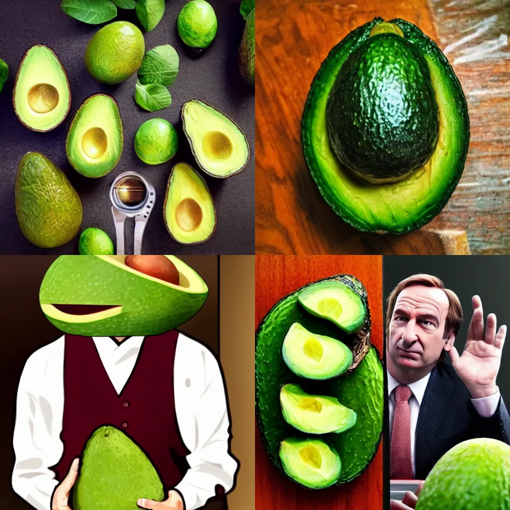 Prompt: saul goodman as an avocado