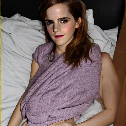Image similar to tucking cold emma watson into bed