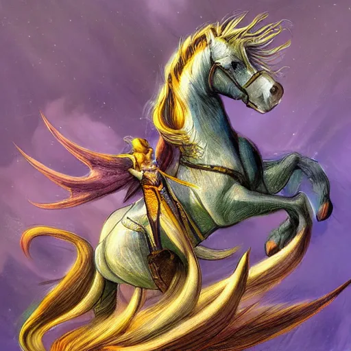 Image similar to a merhorse, fantasy art,