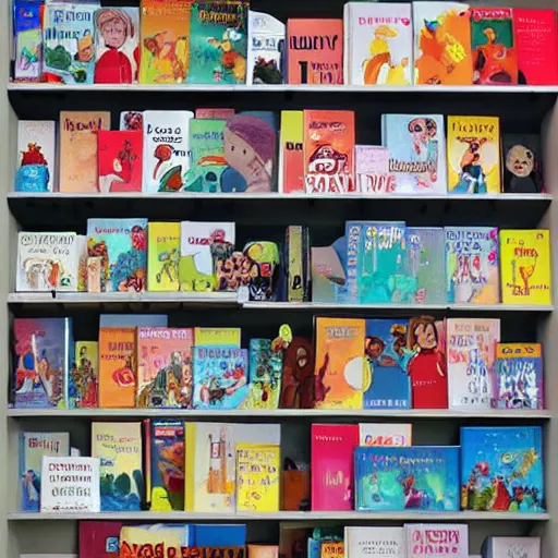 Prompt: photo : the covers of terrible children's books