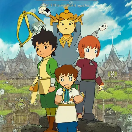 Prompt: ni no kuni in the style of peter jackson