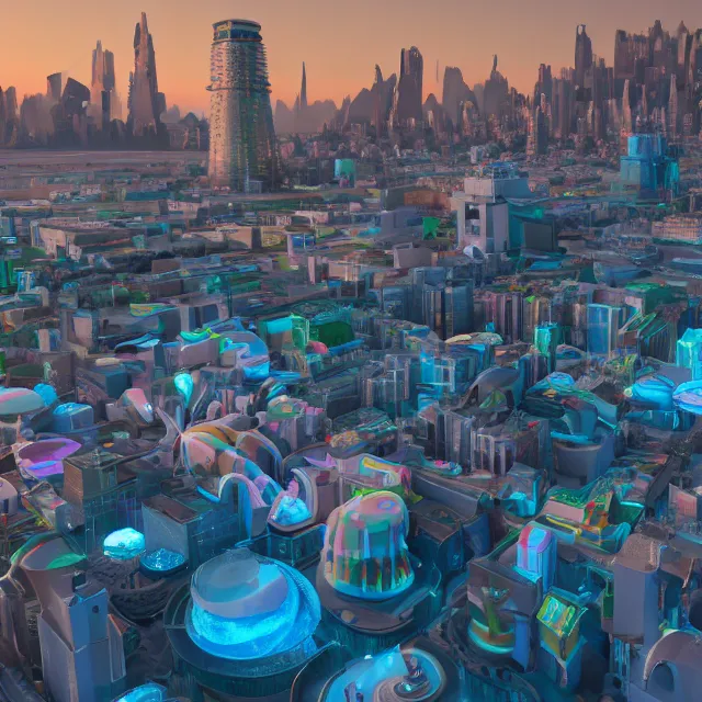 Image similar to new england futuristic fantasy city with a giant ice cream mountain range in the background, chimneys on buildings, colorful ice cream, light cinematic, otherworldly, volumetric, realistic, cinematic lighting, ray tracing, unreal engine 5, unreal engine render, octane render, hyper realistic, photo, 8 k