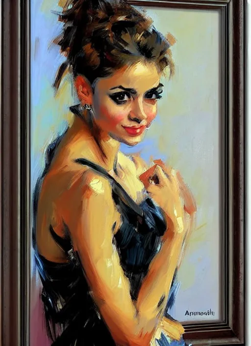 Image similar to a portrait of a pretty young lady by andrew atroshenko