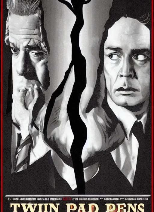 Image similar to twin peaks movie poster art by elmore leonard