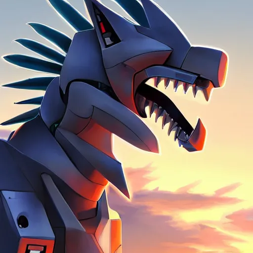 Image similar to female jetplane mecha dragon bust shot, anthro digital art, furry art, mecha art, furaffinity aeromorph, deviantart, ekasportal