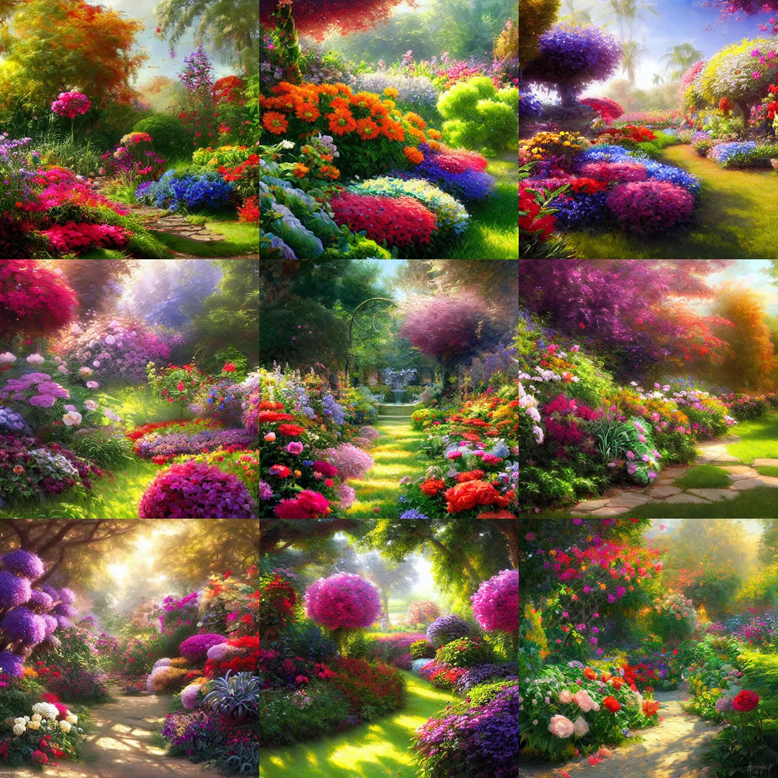 Prompt: colorful garden. digital painting, detailed, 8 k, trending on artstation, smooth, sharp focus artwork by mark arian, artgerm, mark keathley, greg rutkowski