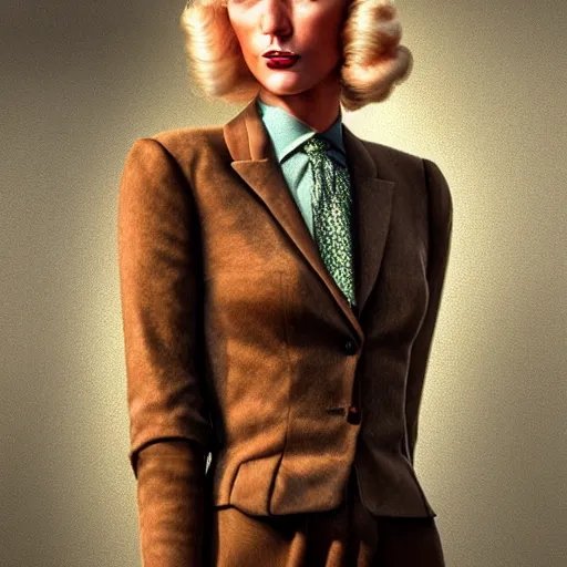 Prompt: A Hearts of Iron IV portrait of a blond young Spanish fashion designer with high cheekbones. Good bone structure. Dressed in 1940s style. Highly detailed, fine Art, high detail, great lighting, 8k resolution, masterpiece, concept art, illustration, clear eyes, painting oil on canvas, octane render, HDR, trending on artstation, 4k, 8k, HD