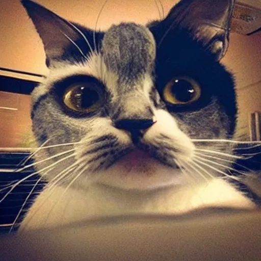 Image similar to selfie of a funny cat