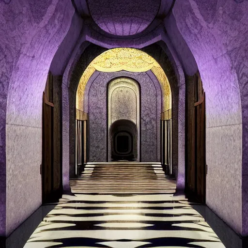 Prompt: the grand marbled entrance, art by kotaro chiba, volumetric lighting, cinematic composition