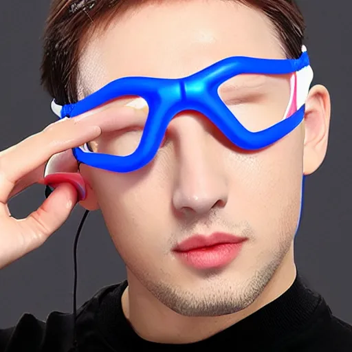 Prompt: Swimming Goggles connected to earplug+Nose Clips+Elastic swimming Caps Swimming Goggles Full Protection Adult Men Women Youth