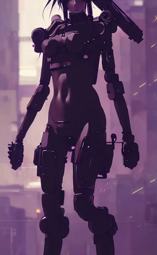 cyberpunk anime girl mech, cyberpunk accessory, side, Stable Diffusion