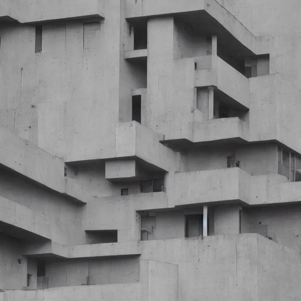 Prompt: the most average building by le corbusier