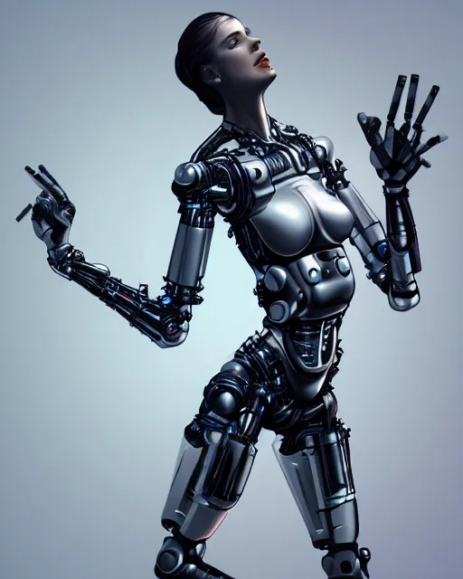 Image similar to woman with extra cybernetic arms, trending on artstation