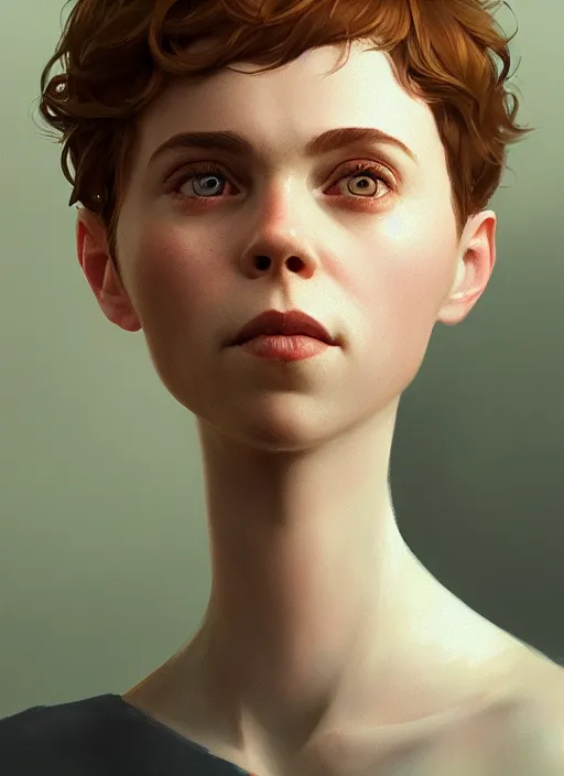 Image similar to portrait of female sophia lillis, netflix trese, highly detailed, digital painting, artstation, concept art, smooth, sharp focus, illustration, art by wlop, kajo baldisimo and craig mullins