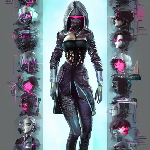 Prompt: Cyberpunk character art, wearing trenchcoat, by WLOP and artgerm, illustration, portrait