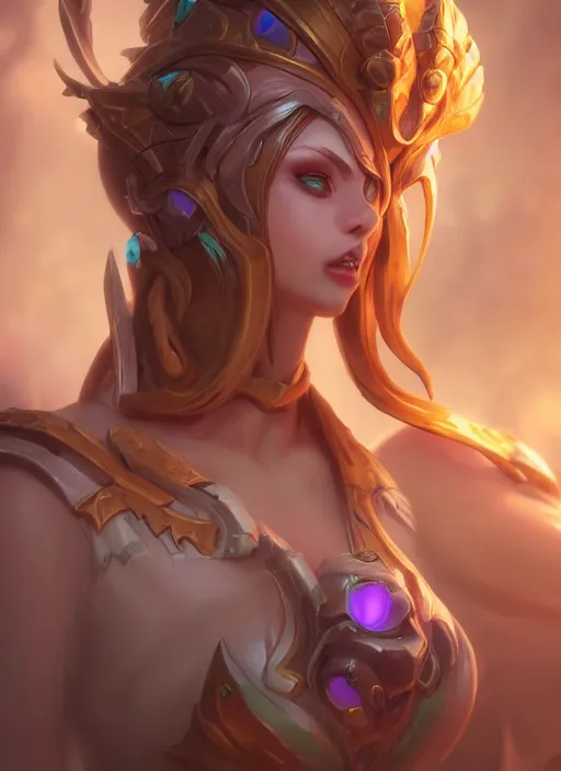 Image similar to irela, from league of legends, au naturel, hyper detailed, digital art, trending in artstation, cinematic lighting, studio quality, smooth render, unreal engine 5 rendered, octane rendered, art style by klimt and nixeu and ian sprigger and wlop and krenz cushart