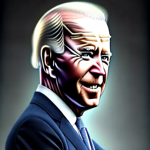portrait painting of joe biden with shoulder length | Stable Diffusion ...