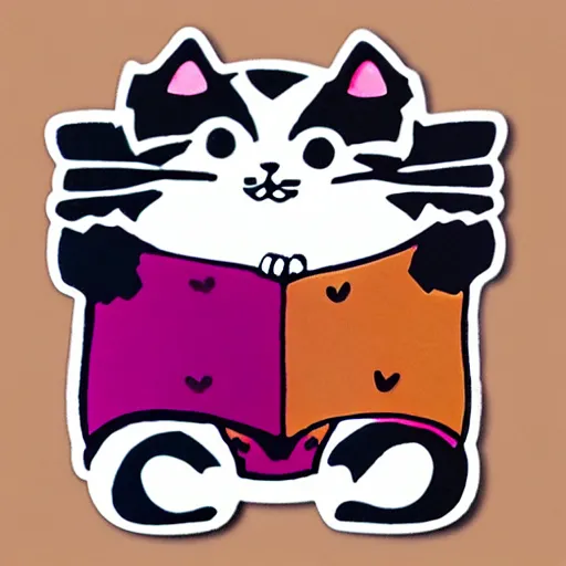 Image similar to sticker hugging cat