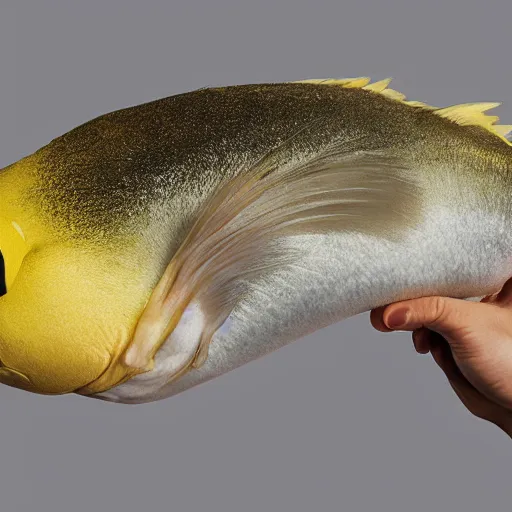Image similar to portrait of pikachu - fish hybrid, head and shoulders shot, by annie leibovitz, portrait of a man, studio lighting