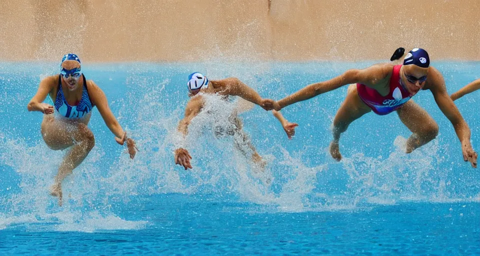Image similar to olympic swimming in sand