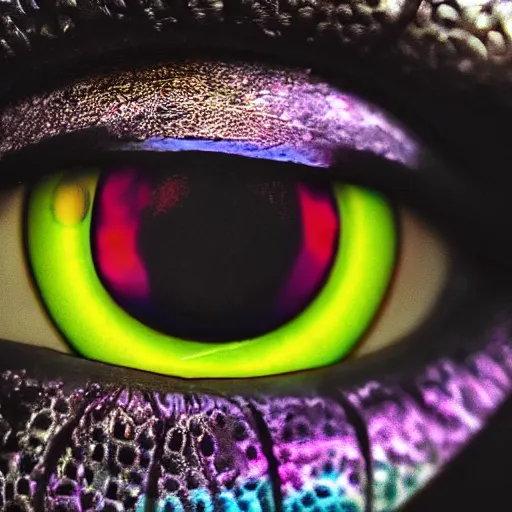 Image similar to Translucent multicolored eyes, reflections, wall of eyes, hd photograph