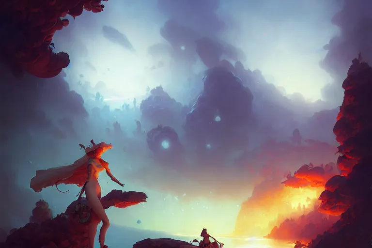 Prompt: The Lucid Dreaming Book, by Peter Mohrbacher and Andreas Rocha and Craig Mullins