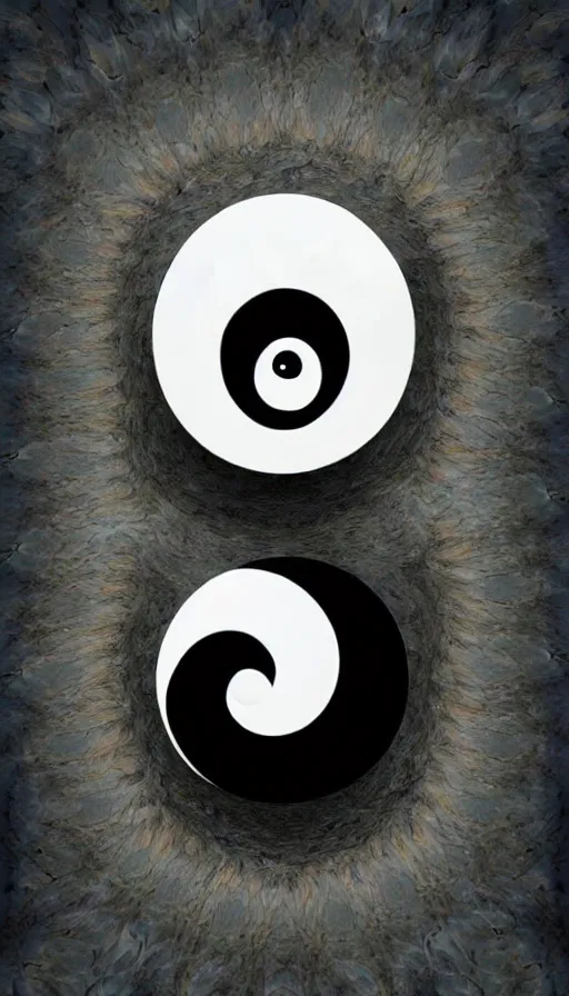 Image similar to Abstract representation of ying Yang concept, by Peter Holme III