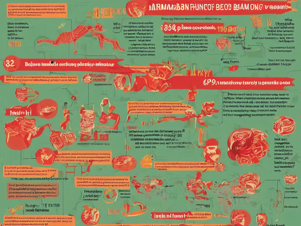 Image similar to infographic detailing the process of manufacturing human bacon