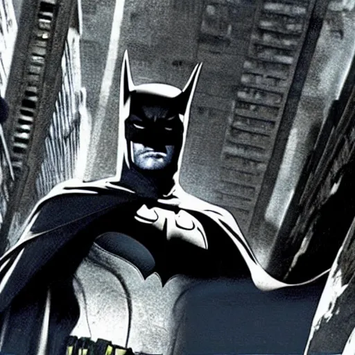 Image similar to a film still of a batman movie directed by Stanley Kubrick released in 1985