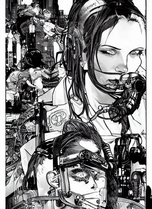 Image similar to cyberpunk bartender. portrait by ashley wood and alphonse mucha and laurie greasley and josan gonzalez and james gurney. spliner cell, apex legends, rb 6 s, hl 2, d & d, cyberpunk 2 0 7 7. realistic face. vivid color. dystopian setting.