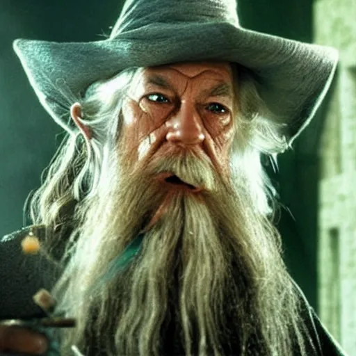 Image similar to gandalf smoking a joint