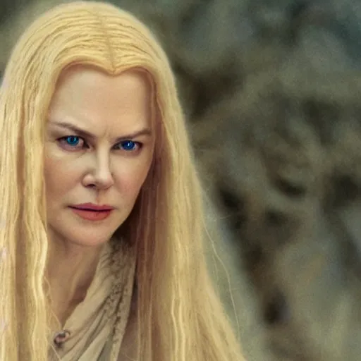 Image similar to nicole kidman as galadriel in the lord of the rings