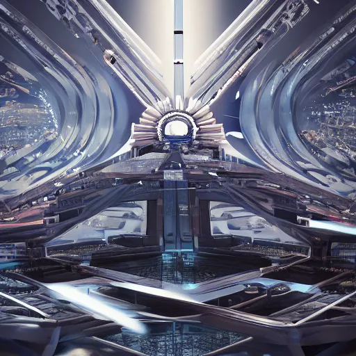 Image similar to sci-fi motherboard structure on the coronation of napoleon painting and digital billboard in the middle, unreal engine 5, keyshot, octane, artstation trending, ultra high detail, ultra realistic, cinematic, 8k, 16k, in style of zaha hadid, in style of nanospace Michael Menzelincev, in style of Lee SOUDER, colors in style of the Blade Runner 2049, in plastic, dark, tilt shift,