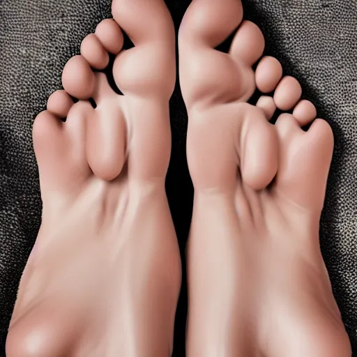 Prompt: picture of feet without toes