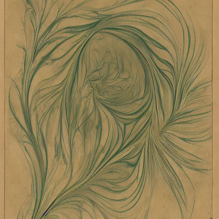 Prompt: botanical illustration (1667), fractal flame